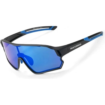 ROCKBROS Поляризиращи очила за колоездене за деца от 8 до 14 години Rockbros 14110009001, черно и синьо (Rockbros-14110009001)