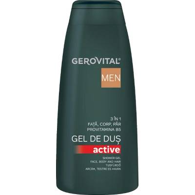 Душ гел Gerovital Men Active 3 in 1, 400 мл (103089)