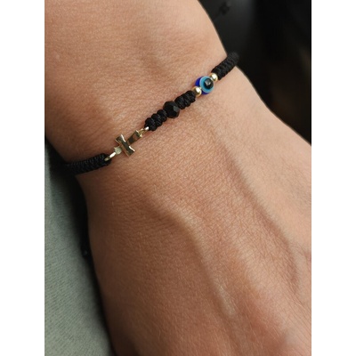 Дамска гривна с кръст и синьо око