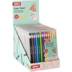APLI Комплект цветни писалки, дисплей, APLI "Color Click", 12 цвята 20545 (20545)
