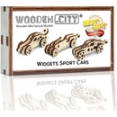 Wooden City 3D puzzle mini sada Widgets: Sportovní auta 42 ks