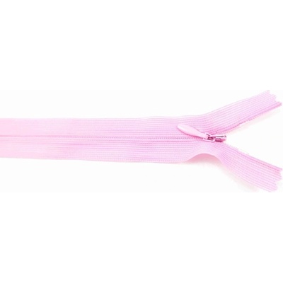 Nedeliteľný skrytý zips (3mm) rôzne farby - dĺžka 18 cm - 60 cm 22 cm Ružová Tmavšie