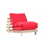 PUFRELAX Фотьойл, Fubsy Wood, Bombay Montana Red - разтегателен шезлонг, дърво, текстил (PUF-FM-FBS-PT-MR) - topmarket