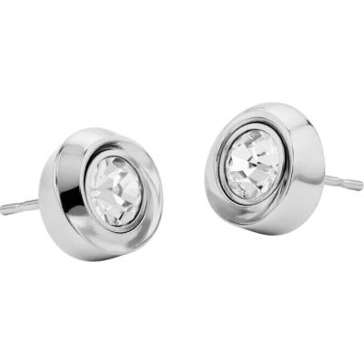 Calvin Klein Luxusní ocelové náušnice s krystaly Twisted Bezel Solitaire 35000771