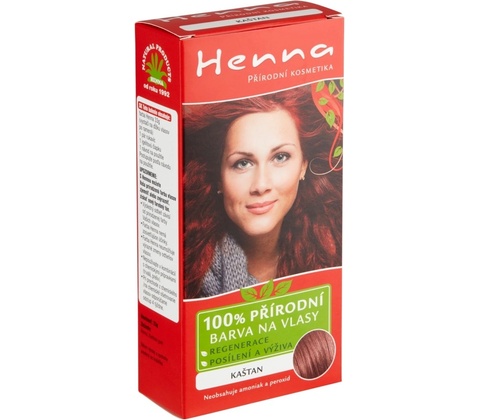 Henna přírodní barva na vlasy světlý kaštan 33 g
