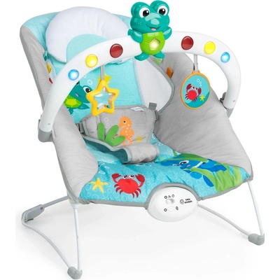 BABY EINSTEIN Lehátko hudobné vibračné so svetlami Kick to It Neptune do 9 kg
