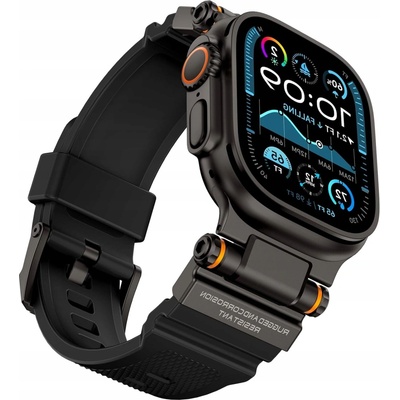 Pitaka Carbon Fiber remienok pre Apple Watch 45 mm / 44 mm / 42 mm čierny AWB1003