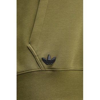 Adidas Суичър adidas Originals Neuclassics мъжки в зелено с качулка с апликация HZ3739 (HZ3739)