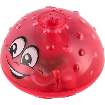 Teddies Водна играчка Фонтан пръскаща пластмасова червена на батерии със светлина