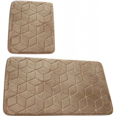 Praktik Sumba geometrický vzor béžová 75x45cm + 45x35cm na WC – Zboží Dáma