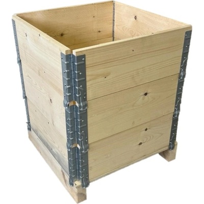 Benco Vyvýšený záhon na balkon dřevěný 60 x 60 x 20 cm 3 patra smrkové dřevo