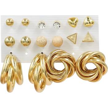 HARAHU Комплект обеци ma-28120 - Златна kp28120 (ma-28120)