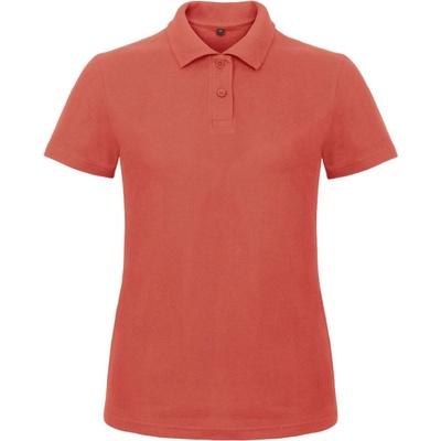 B&C Polokošile B&C ID.001 piqué krátký rukáv dámské COT 01ID10l9800 Korálová