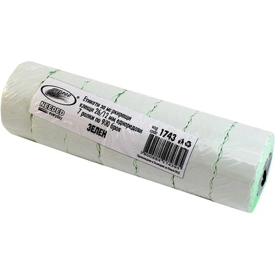 Spree Етикети за 1 ред марк. клещи 26/12 мм, 900 бр. , зелен (3800884174395)