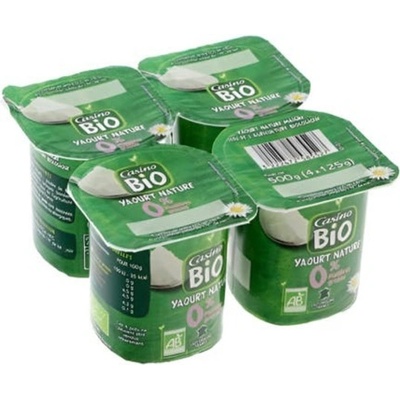 Casino Bio Bílý jogurt 0% tuku 4 x 125 g