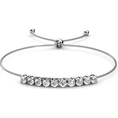 Royal Fashion strieborný pozlátený náramok Swarovski DBS0147-001-WG