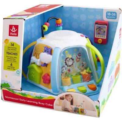 HOLA Интерактивна играчка Hola Toys - Куб Монтесори (HE8971)