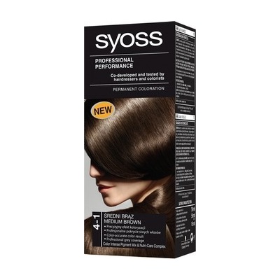 Syoss Permanent Coloration permanentní barva na vlasy 4-1 Medium Brown 50 ml