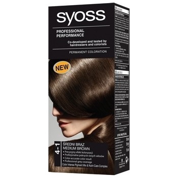 Syoss Permanent Coloration permanentní barva na vlasy 4-1 Medium Brown 50 ml