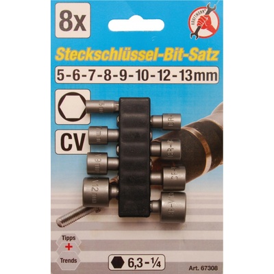 Bit BGS s hlavicí 5 13 mm 1/4" 8 dílů