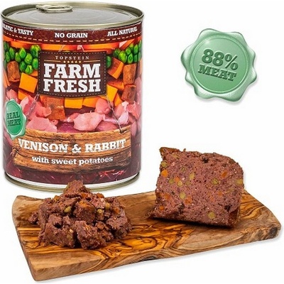 Topstein Farm Fresh divina a králík se sladkými bramborami 400 g