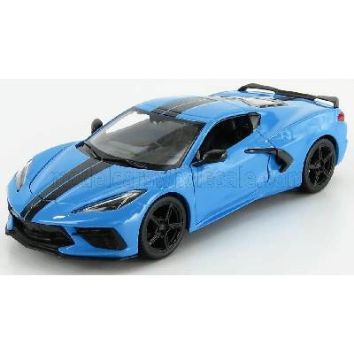 MAISTO CHEVROLET CORVETTE Z51 STINGRAY COUPE 2020 BLUE 1:24