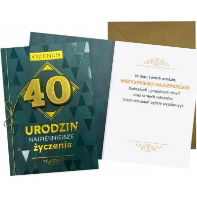 DK Pohľadnica B6 Narodeniny 40 pre muža