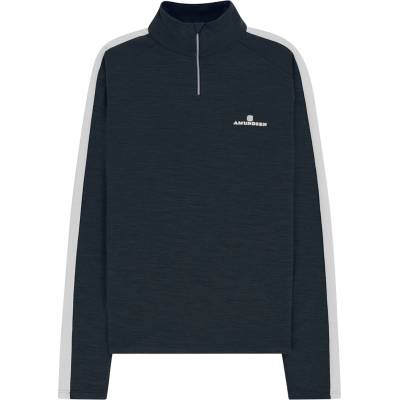 Amundsen Sports Мъжки вълнен пуловер Amundsen Sports 5Mila Half Zip Merino jacket - Faded Navy / Stripe - размер XL (005-6051-0114)