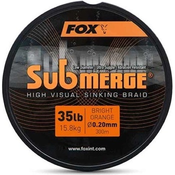 Fox Šňůra Submerge Submerge Orange Sinking Braid 300m 0,25mm