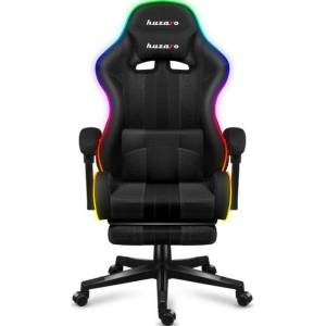 Huzaro Геймърски стол Huzaro Force 4.7 RGB, до 140kg, мрежа, пластмасова основа, регулируема облегалка, лумбална опора, RGB подсветка, черен (FORCE 4.7 RGB MESH)