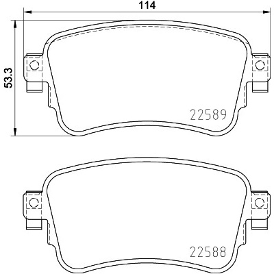BREMBO Sada brzdových platničiek kotúčovej brzdy P61133