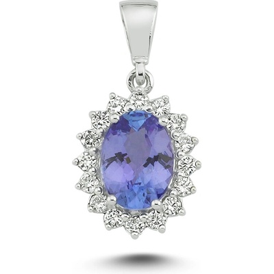 Lillian Vassago Zlatý přívěsek s tanzanitem a diamanty LLV11 SMP5650 02 TAN