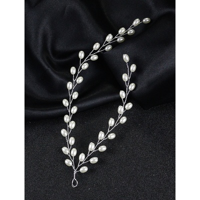 Naishide Jewelry Perlová ozdoba do vlasů - stříbrná