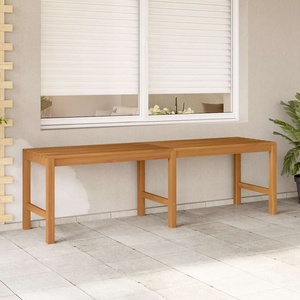 vidaXL Градинска пейка, 150 см, тиково дърво масив (316627)