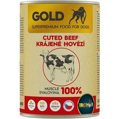 IRONpet Gold Dog Hovězí krájená svalovina 6 x 800 g