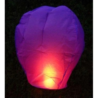lampion štěstí fialový