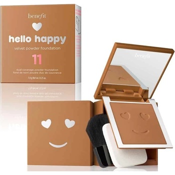 Benefit Hello Happy Velvet матово покритие компактен фон дьо тен 11 тъмен неутрален 7 g