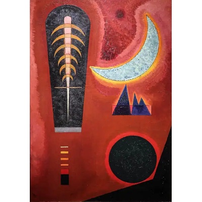 Obrazy - Kandinsky, Wassily: Volně v červené - reprodukce obrazu