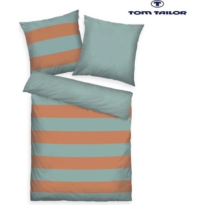TOM TAILOR obliečky Bold Stripes 70x90 140x200 Warm Coral & Fresh Sage