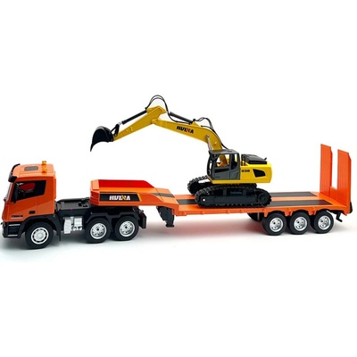 Huina RC sada podvalníkuoranžová a bagružlutá, RTR, 1:24