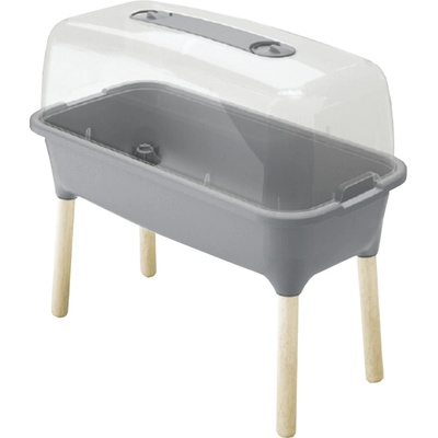 Prosperplast Sadbovač RESPANA PLANTER WOOD HIGH SET sivý kameň 78cm