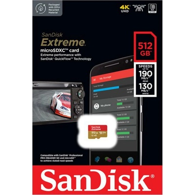 SanDisk Extreme microSDXC 512 GB SDSQXAV-512G-GN6MN