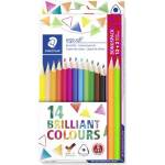 STAEDTLER Комплект цветни моливи, триъгълен, безплатно с 2 цветни молива, STAEDTLER "Ergo Soft", 14 различни цвята 157 C14P1 (157 C14P1)