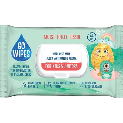 GoWipes For Kids & Juniors vlhčený 44 ks