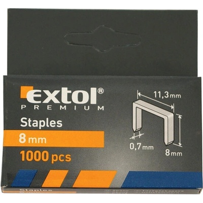 EXTOL sponky do zošívačky (11,3 × 0,52 × 0,7); 6 mm, 1 000 ks