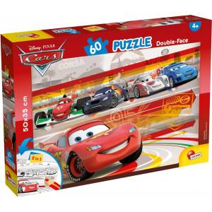 Lisciani Двулицев пъзел Lisciani - Cars, Двулицев пъзел 60 части (LI47925)
