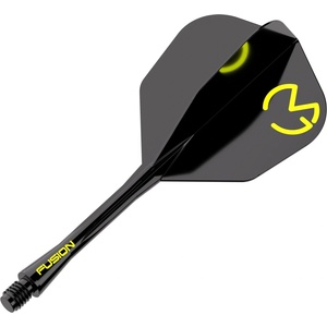 Winmau Перо (с шафт) Fusion 2 Integrated Black& Green