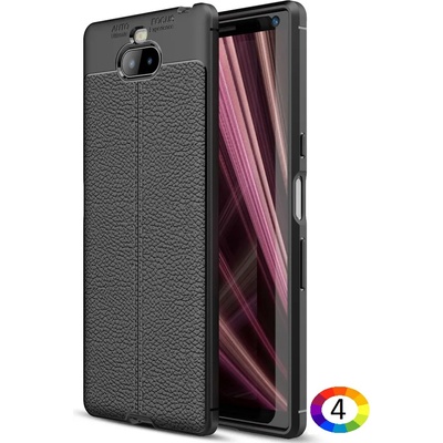 Sony Xperia 10 Удароустойчив Litchi Skin Калъф и Протектор