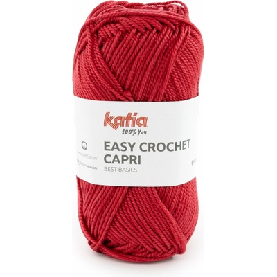 EASY CROCHET CAPRI Katia Farby EASY CROCHET CAPRI: 121 červená