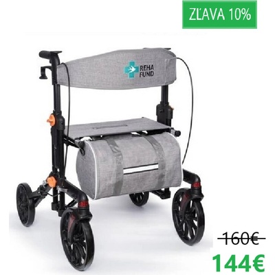 Rehafund Rf-626/g BERLIN chodítko pre seniorov štvorkolesové sivé